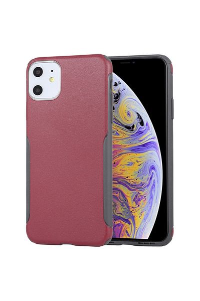 REDz Accessories Carcasă pentru iPhone 11, vișinie, TPU și policarbonat, seria Protector, protecție, Mutural
