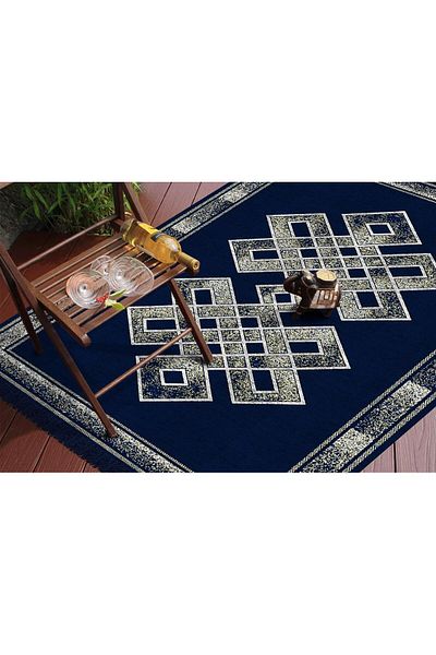 BSB HOME Chenille Carpet 150 x 210cm - 500 GSM Velvet Area Rug - Blue