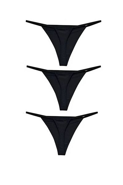 GECKO COLLECTION String Thong Women's Drawstring Rope Elastic 3 Pieces