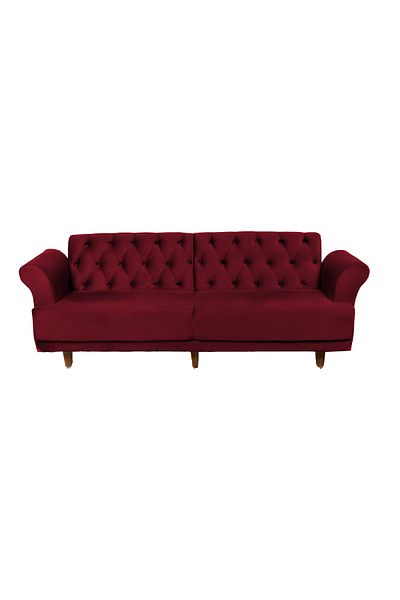 Lazy Vibes Nova | 2 In 1 Sofabed Velvet Upholstered - 212x84x82٫5 - Burgundy