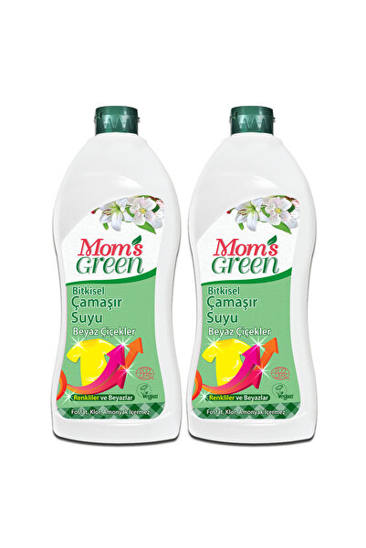 Mom's Green 2'li Set Bitkisel Çamaşır Suyu- BEYAZ ÇİÇEKLER ECO 2 x 750 ml