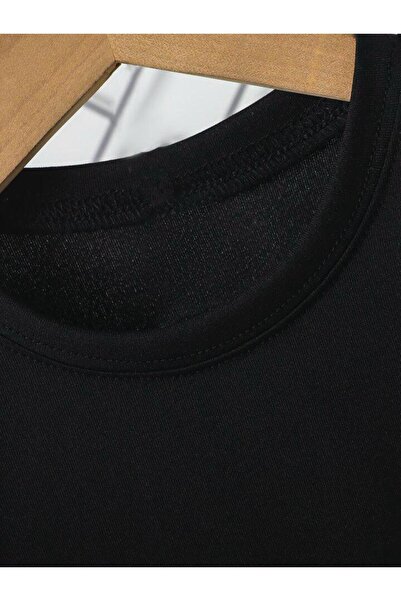 vinraus Girl\Boy Navy Blue Minimal Smile Back and Front Printed Shorts-Tshirt Set