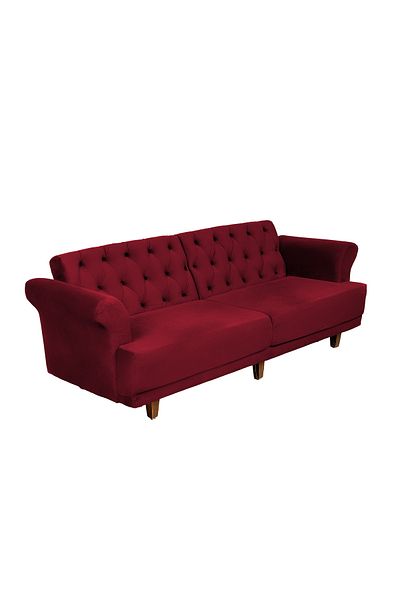 Lazy Vibes Nova | 2 In 1 Sofabed Velvet Upholstered - 212x84x82٫5 - Burgundy