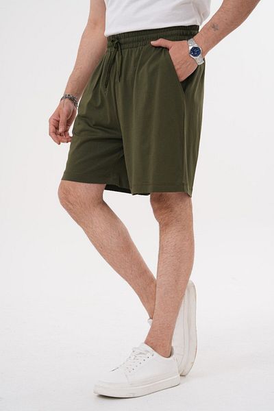 ACTIVE MODA - Men's Cotton Shorts with Laces Large Size