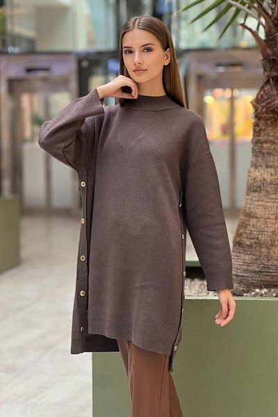 Ghisa High-Top Knotted Sides Knitwear Tunic
