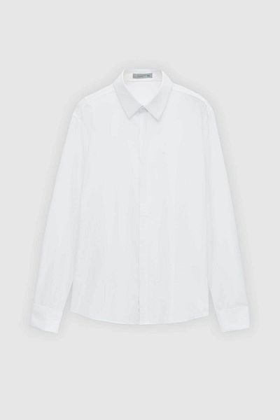 Twn Λευκό πουκάμισο σμόκιν - Slim Fit και Dobby
