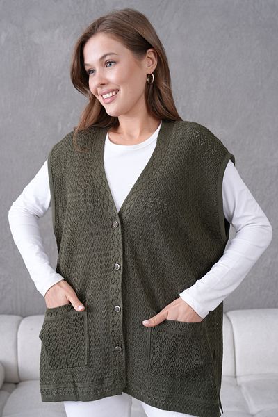 Lamierra Knitwear Plus Size Mother Seasonal Vest