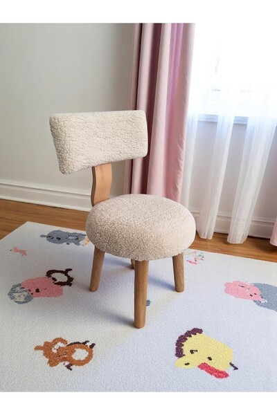 own home Çocuk Sandalyesi, Teddy Kumaş Kaplı, 3-7 Yaş Etkinlik & Çalışma Sand...