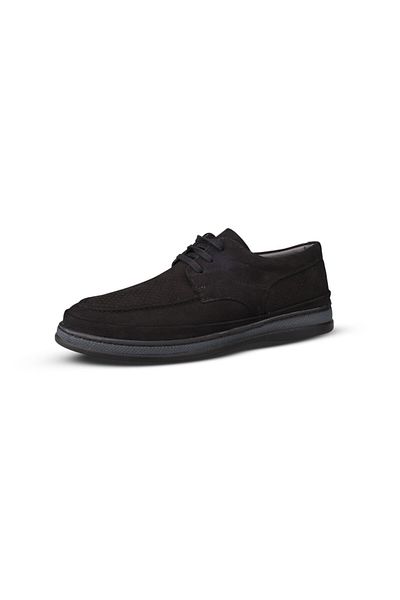 M.P. Men's Casual Shoes - Black, Suede