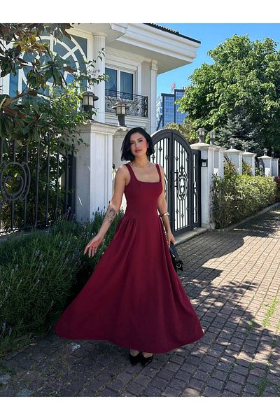 MY LİKA Maxi Length Skirt with Fluff Women's Dress