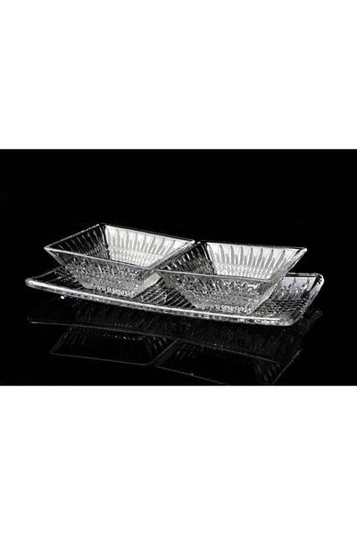 ROY KING Bristol 2-Piece Glass Bowl with Plate
