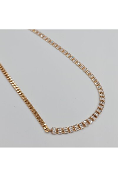 SE Jewellery Collection Selin Ersoy Yarım Su Yolu Baget Taşlı Zincir Detaylı ...