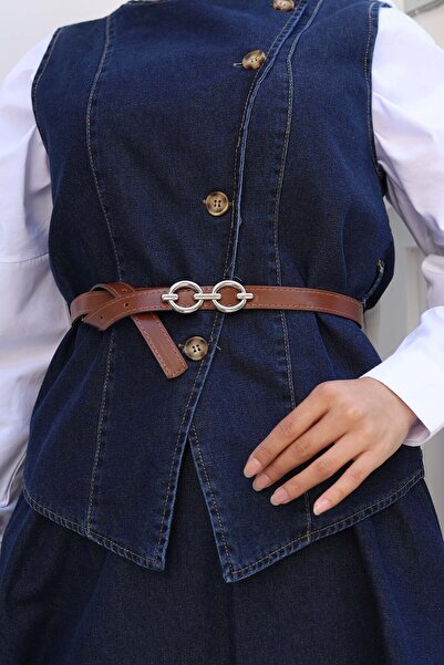 benguen Vest Skirt Double Denim Suit Navy Blue 357