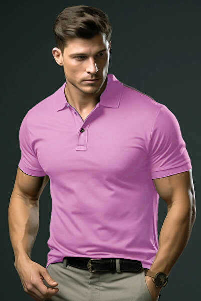 CC STORE Ανδρικό μπλουζάκι με βαμβακερή κανονική εφαρμογή με κουμπιά Polo γιακά