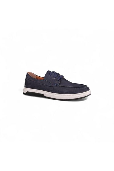 M.P. Men's Casual Shoes - Navy Blue, Leather