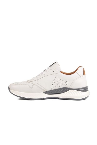 Dr.Flexer White Genuine Leather Orthopedic Men's Casual Shoes 758803 m