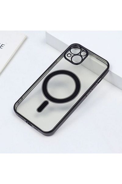 REDz Accessories Husă ultra-moale, Magsafe de lux, compatibilă cu iPhone 14 Plus, încărcare wireless, neagră