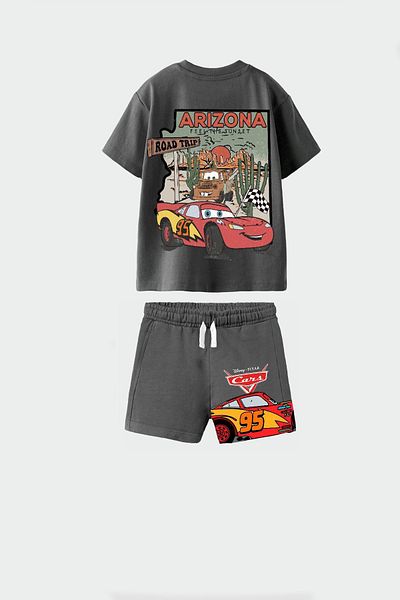 Monila Boys Cotton Fabric Printed Tshirt and Shorts Bottom Top Set