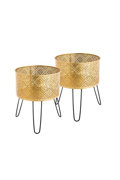 casa rosa 2-piece metal plant stand set with an elegant and modern design