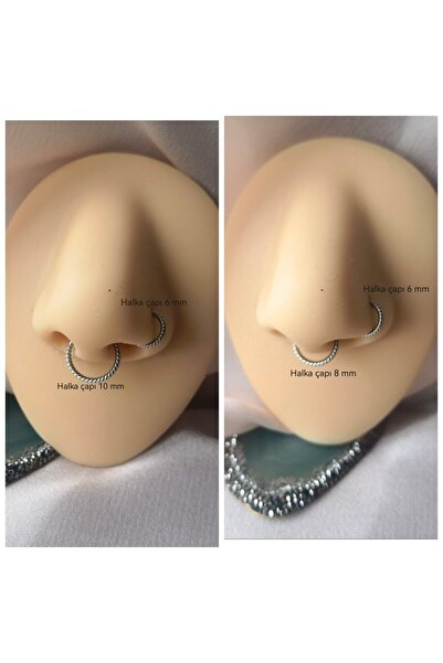 Bylin Cerrahi Çelik Burgu Kilitli Halka Piercing-tragus, Helix,rook,septum,da...