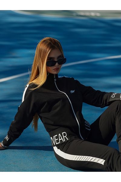 Wovi Moda Γυναικεία αθλητική φόρμα με φερμουάρ