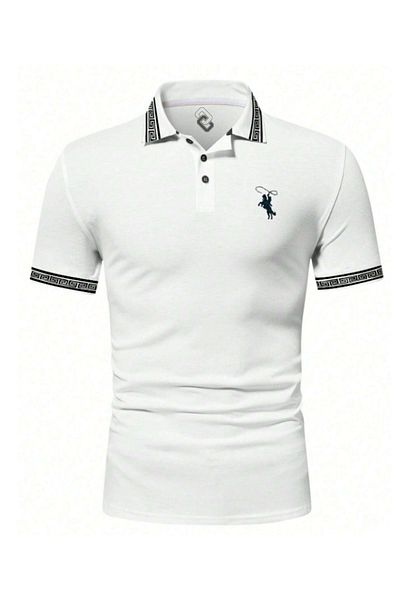 FEEL STYLE Μπλουζάκι Polo Neck Embroidery Collar - FS