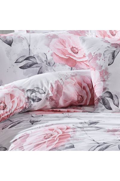Story home Textile Double bedding set Story Home 100% Ranforce cotton 144TC 4 pieces duvet cover 200x220 cm Ander Pink