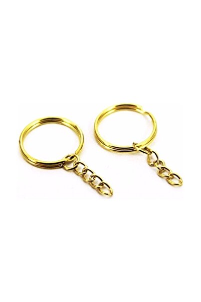 miraylahobi سلسلة مفاتيح حلقة 25 قطعة ذهبي