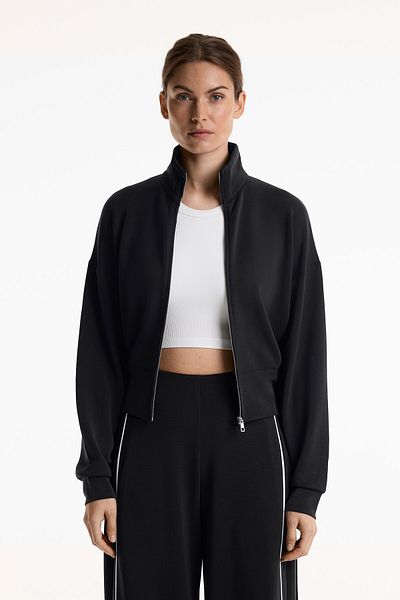 Oysho Soft-touch modal high collar jacket