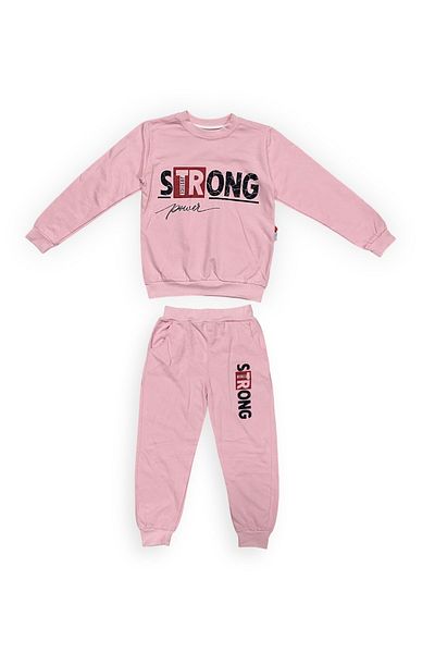 s.t. sebat tekstil Girl's Printed Tracksuit Suit Sb625
