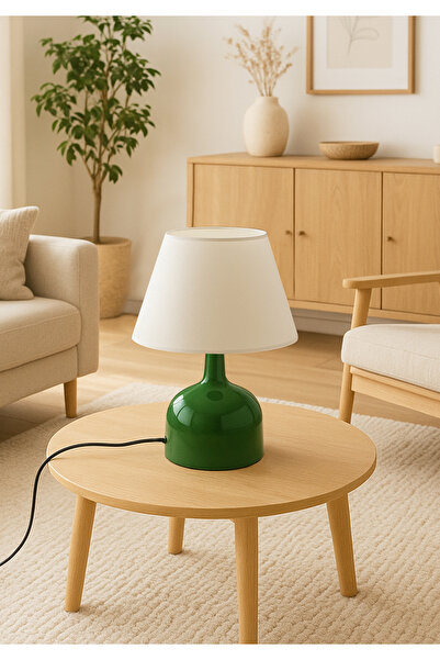 HOMİNG Homing West Retro Green Lampshade Cream Headboard