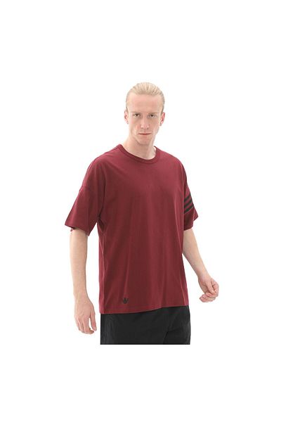 adidas Jc9934-E Adidas Burgundy Tee for Men