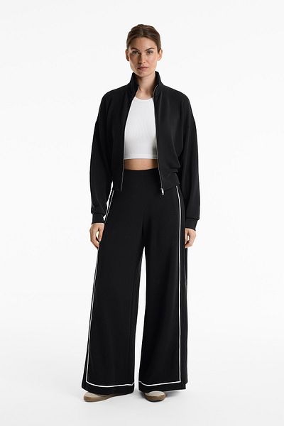 Oysho Soft-touch modal high collar jacket