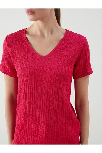 LC Waikiki Γυναικείο μπλουζάκι Lcwaikiki Classic με λαιμόκοψη V (S5)