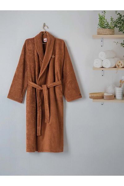 Cotton Box Single Bathrobe Wellness Terra S/M Soil