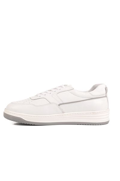 AYAKMOD White Genuine Leather Men's Casual Shoes Lo2140-2090 m