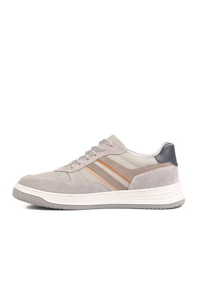 AYAKMOD Gray Suede Genuine Leather Men's Casual Shoes Lo1987-2090 m