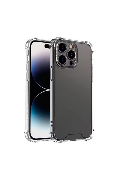 REDz Accessories Carcasă ultraprotecție, colțuri antișoc, compatibilă cu iPhone 16 Pro Max, silicon, transparentă
