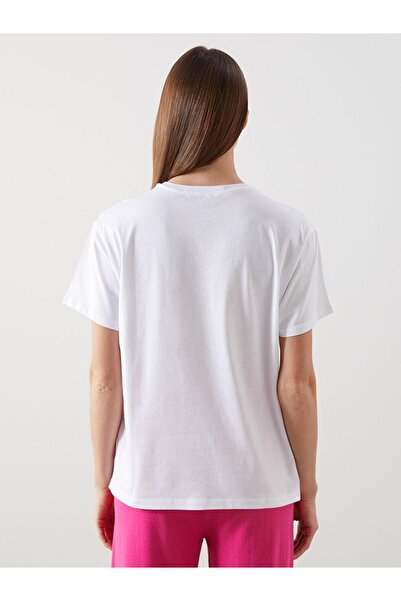 LC Waikiki Γυναικείο μπλουζάκι με στάμπα Crew Neck (S5)