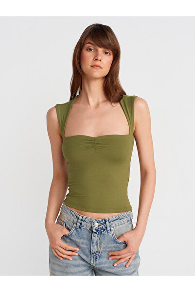 Dilvin 31780 Λεπτομερής Πίσω Ανοιχτό Χακί