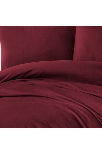 Story home Textile Bedlinen set Story Home 100% flannel cotton 165gr/m2 4 pieces duvet cover 200x220cm Bordeaux