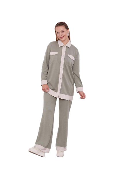 Levidor Women's Button Detailed Trousers Set