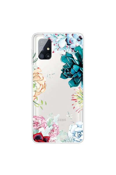 REDz Accessories Carcasă compatibilă cu Samsung M51 model Flower Garden, sili...