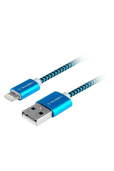 Gogen Cablu De Incarcare Si Transfer De Date , Usb La Lightning, 1 Metru, Impletitura Textila