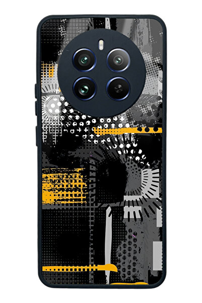 Spoyi Oppo Realme 12 Pro Yellow and Black Design Glossy Phone Case