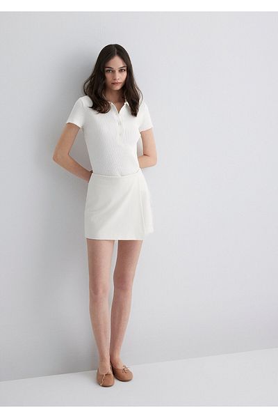 Mavi Ecru Short Skirt 1410191 -70057
