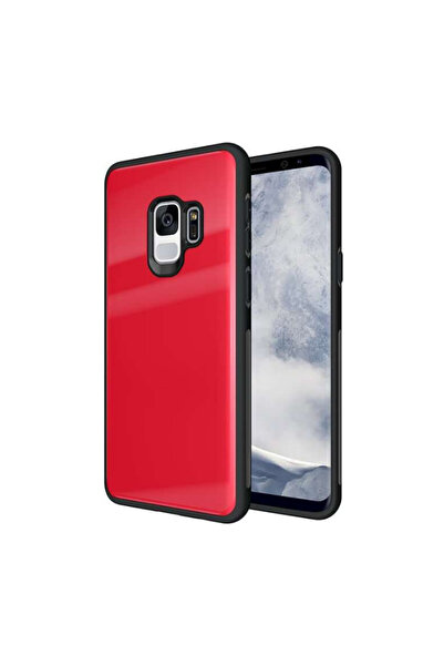 REDz Accessories Carcasă spate din sticlă pentru Samsung S9, roșie