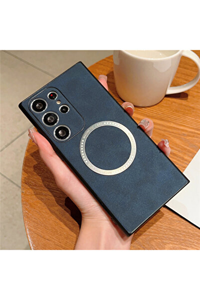 REDz Accessories Θήκη Magsafe, με όψη Alcantara, συμβατή με Samsung S23 Ultra...