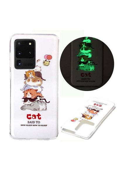 REDz Accessories Silicone Case Compatible with Samsung S20 Ultra Cat Pile Pattern, Silicone, TPU Multicolor