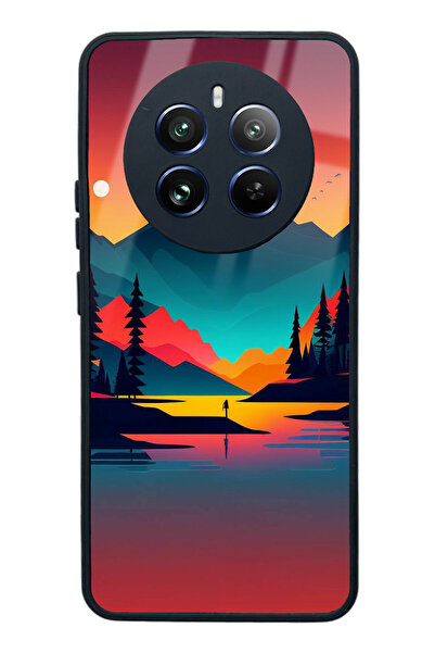 Spoyi حافظة هاتف لامعة بتصميم غروب الشمس لهاتف اوبو ريلمي 12 برو